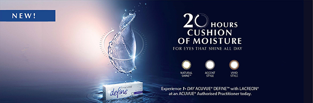 one day acuvue define with lacreon