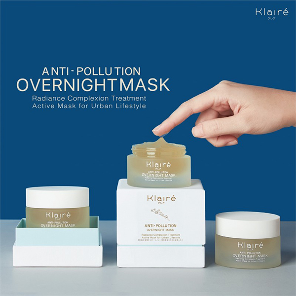 Klaire Anti-Pollution Overnight Mask ผลิตภัณฑ์มาส์กบำรุงผิวสูตรเข้มข้นสูงสุด 