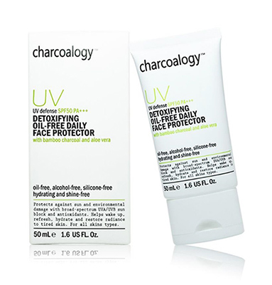 Charcoalogy UV defense SPF50 PA+++ Detoxifyin Oil-free Daily Face Protector 