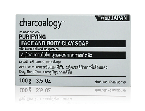 Charcoalogy Bamboo Charcoal Purifyingface and Body Clay Soap