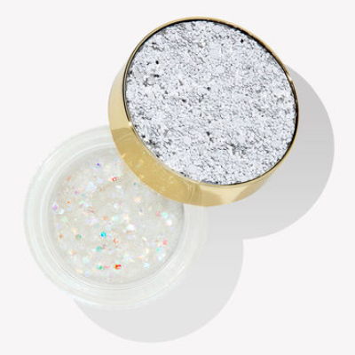 Star & Moon Silver Glitter Gel