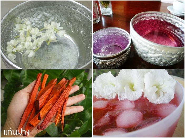 thai style water drinking