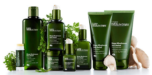 Dr Andrew WeilTM for Origins Mega Mushroom products Skin Relief Collection