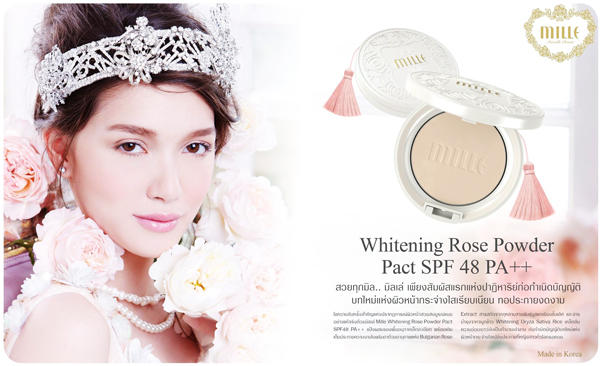 mille Whitening Rose BB Powder Pact