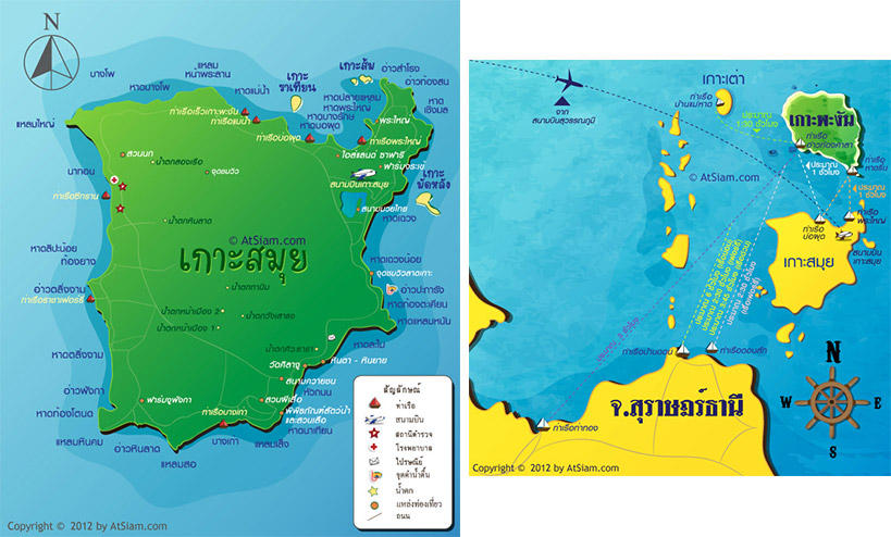 แผนที่รอบเกาะสมุย