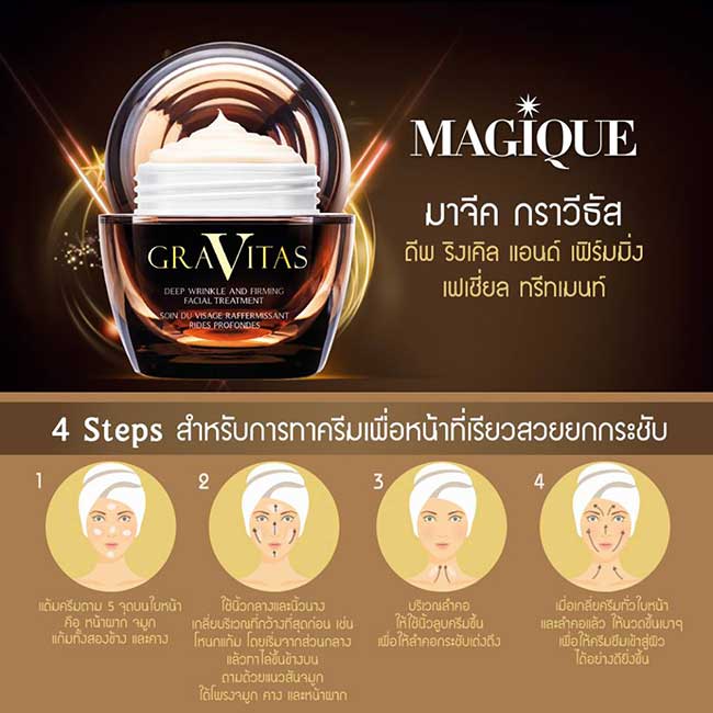ครีมบำรุงยกกระชับผิวหน้า Magique Gravitas Deep Wrinkle and Firming Facial Treatment
