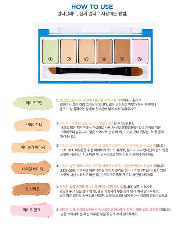 คอนซีลเลอร์ THEFACESHOP Concealer Multi-Palette (Disney)