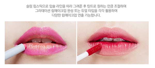 ลิปทินท์ THEFACESHOP Ink Draw Dual Lip (Troll)