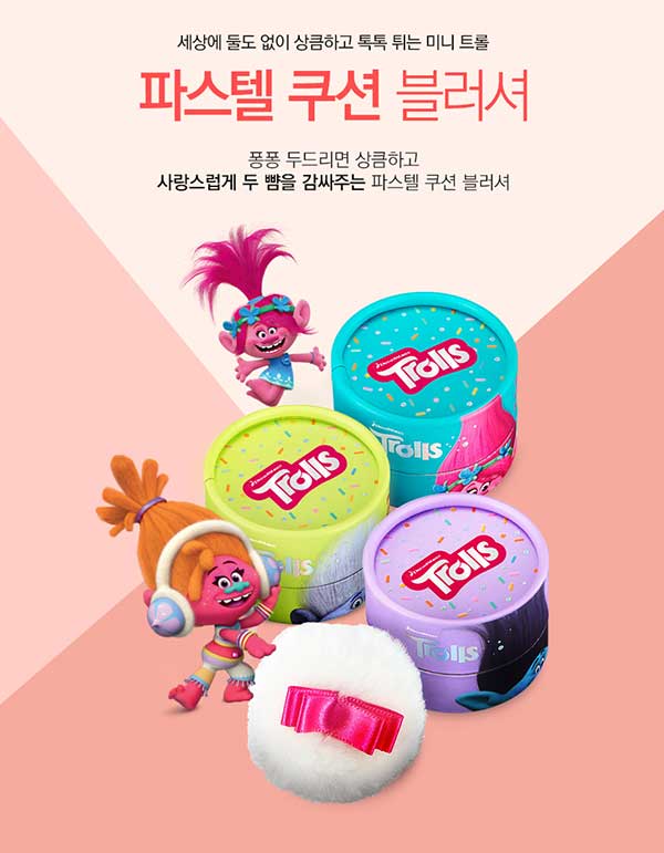 บลัชออน THEFACESHOP Lovely Meex Pastel Cushion Blusher (Troll)