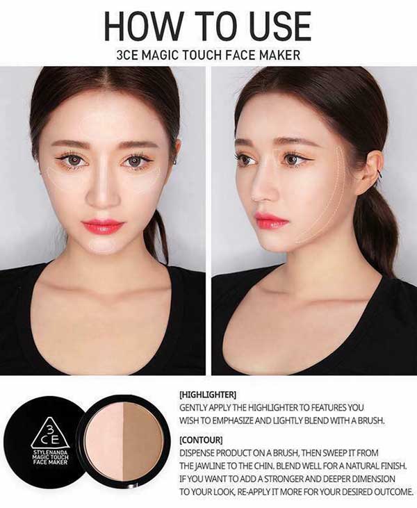 เฉดดิ้งและไฮไลท์ 3CE Magic Touch Face Maker